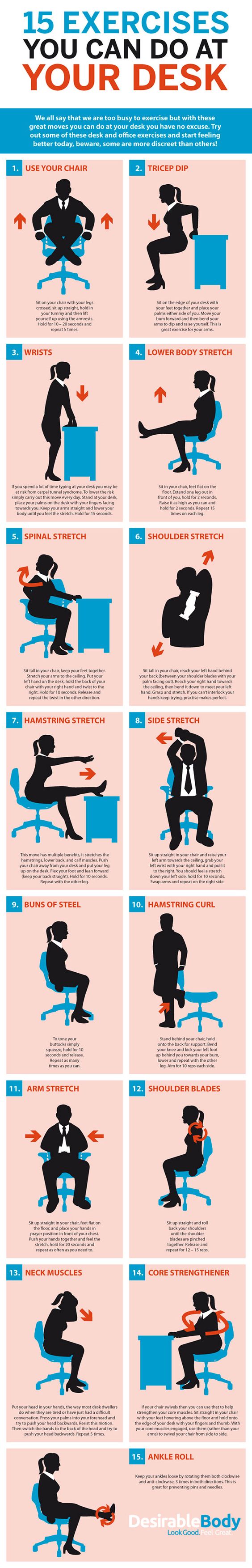 Office exercises for busy freelancers (infographics) - ICR Translations