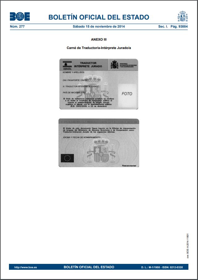 sworn translator ID